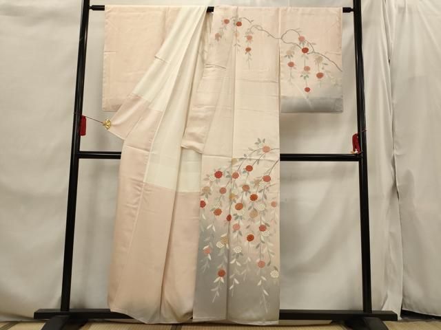 平和屋着物●上質な小紋　枝花文　暈し染め　ゑり善扱い　正絹　逸品　AABF2080cs 平和屋着物□上質な小紋 舞花文 蛍暈し 正絹 逸品 DABD6054du : 平和屋