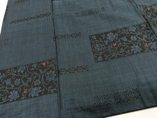 平和屋着物＊夏物　本場大島紬　夏大島　草花文　正絹　逸品　BAAW2242yc 平和屋着物□本場大島紬 草花文 正絹 逸品 CABG6516xe - メルカリ