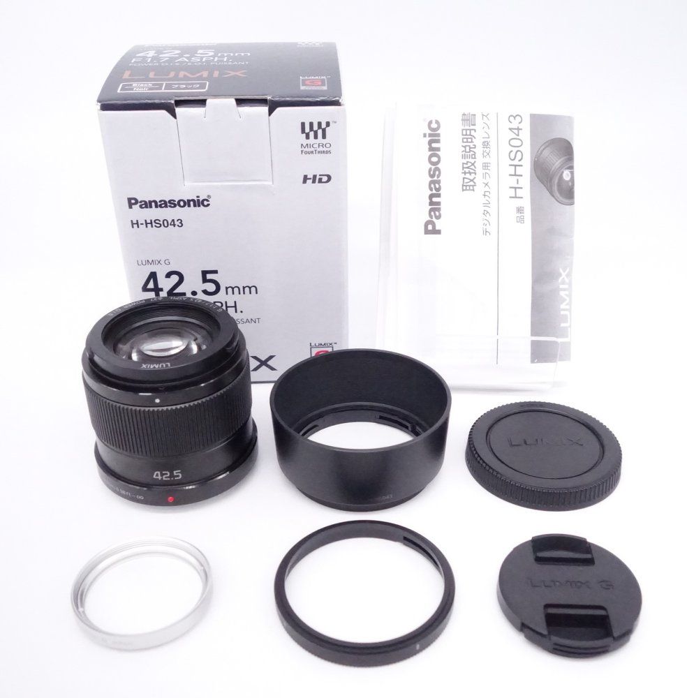 【極上品】Panasonic パナソニック G 42.5mm F1.7 ブラック H-HS043-K [W2604088A]
