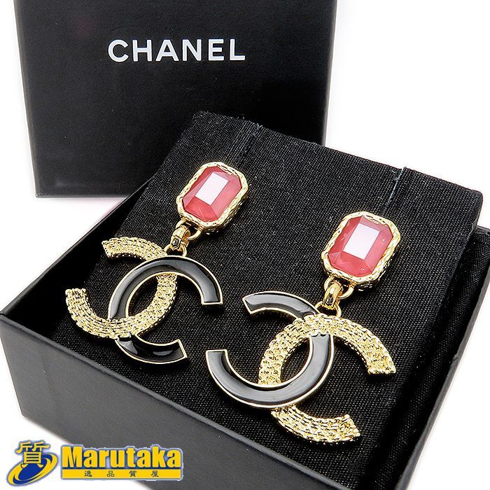 【 シャネル 】 ピアス CHANEL B24P ココマーク ピンクストーン ゴールド 箱付 アクセサリー 中古 26-106-2 逸品質屋 丸高 甲子園店 送料無料 質屋出品 実店舗あります 宝石 海外デザイン ジュエリー おしゃれ プレゼント