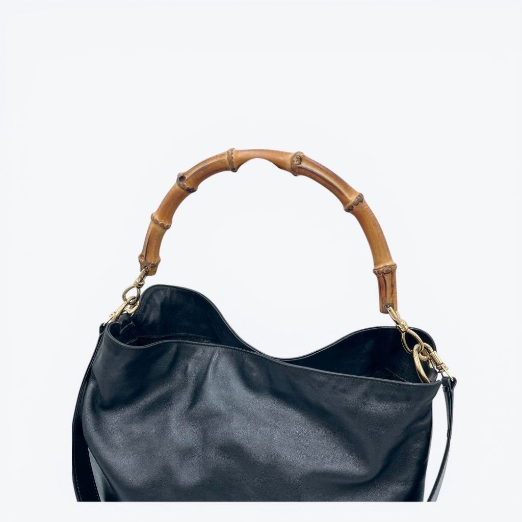 真贋鑑定済み】GUCCI グッチ バンブーハンドル 2way レザー ワン 