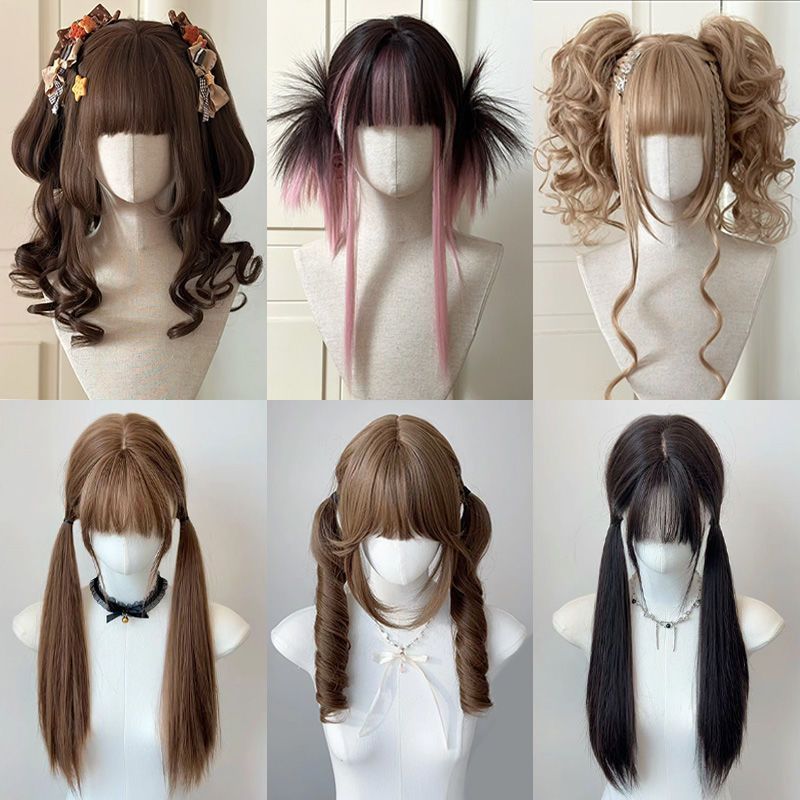 人気商品 特価 Lolita全頭ウィッグ 甘ロリツインテールシリーズ コレクション うさぎ/ミレニアルギャル/クラシックアジアン/クールブラウンロリ/ドールスイート/ブラックティーロリ】 4,940円