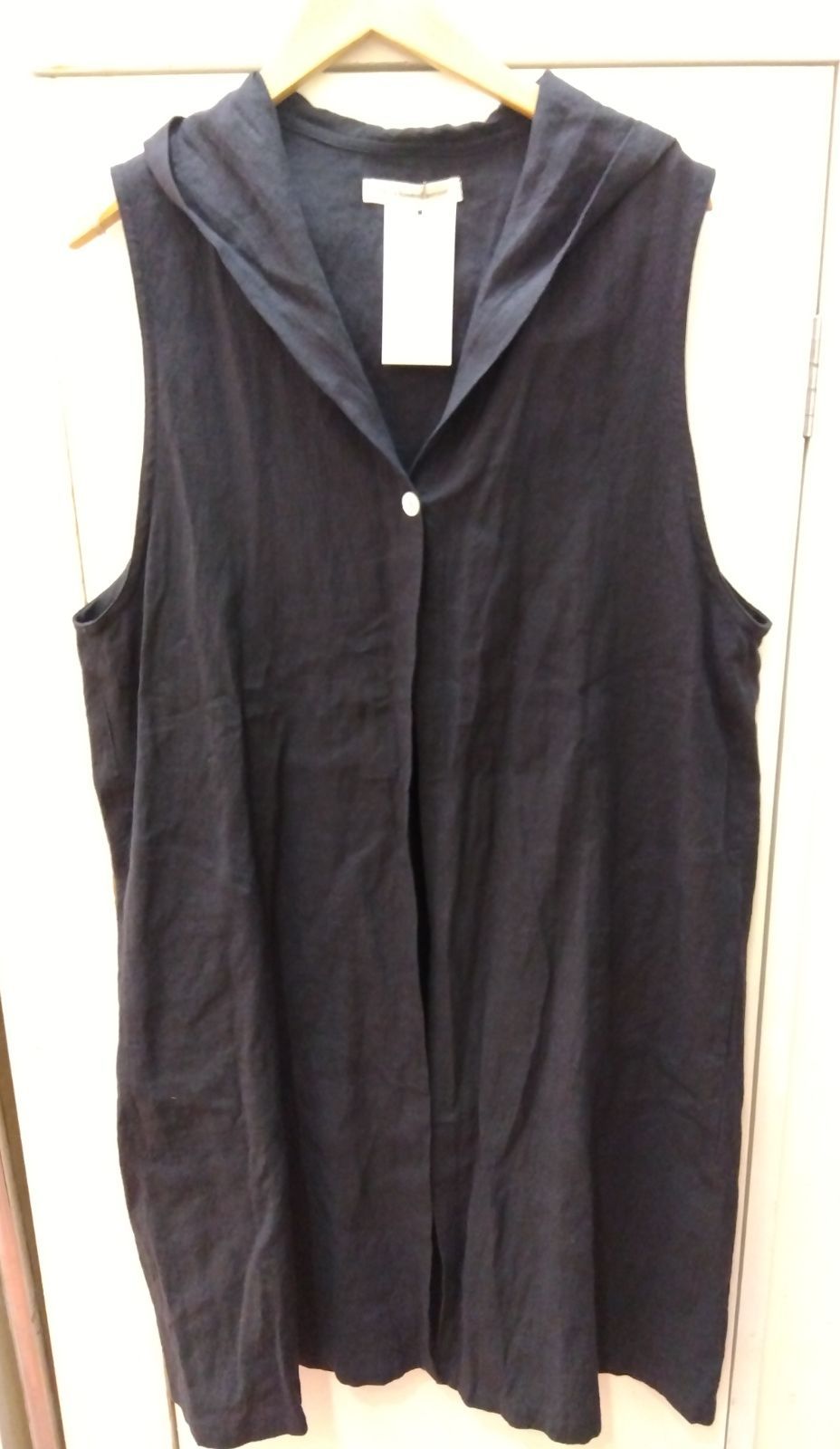 M17　100％ハンドレッドパーセント　100％a hundred percent　麻×綿　ロングジレ　ナチュラルリラックス　体形カバー