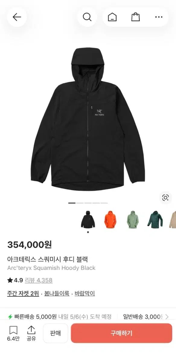 ARC'TERYX アークテリクス スコーミッシュ フーディ ブラック M