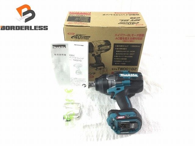 ☆未使用品☆makita マキタ 40Vmax 充電式インパクトレンチ TW001GZ 本体のみ コードレス バッテリー式128011