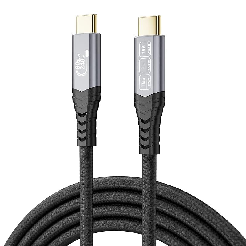 【新品】 CABLAPTOP 80Gbps USB-Cデータ転送ケーブル 10フィート Thunderbolt 5ケーブル対応、USB4 Gen4対応 Thunderbolt 4、16K@60Hz/デュアル8K@60Hz、240W、 MacBook Pro 1