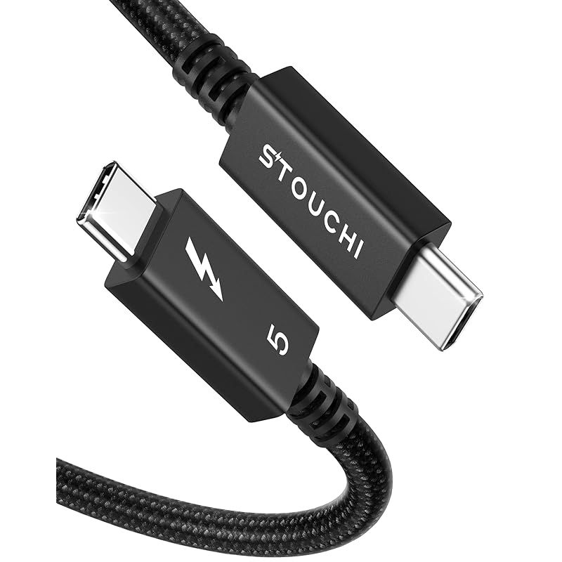 【新品】 【Intel認証取得】 Stouchi USB-C Thunderbolt 5 ケーブル 1M 240W急速充? USB PD対応 16K@60Hz 最大80Gbps 高速データ転送 【Thuderbolt 4 / Thunderbolt 3、U 1