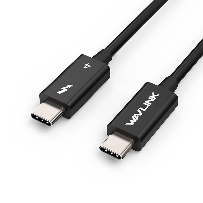 【新品】 WAVLINK Thunderbolt 4 ケーブル 40Gbps データ転送、80cm（2.6フィート）USB-C ビデオケーブル、シングル 8K/デュアル 4K ディスプレイと100W 充電 MacBook Pro/Air、iPad 2022 1 の商品写真