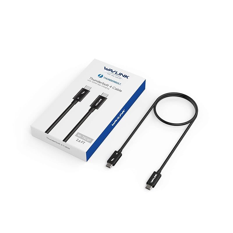 【新品】 WAVLINK Thunderbolt 4 ケーブル 40Gbps データ転送、80cm(2.6フィート)USB-C ビデオケーブル、シングル 8K/デュアル 4K ディスプレイと100W 充電 MacBook Pro/Air、iPad 2022 1 【新品】 WAVLINK Thunderbolt 4 ケーブル 40Gbps データ転送、80cm(2.6フィート)USB-C ビデオケーブル、シングル 8K/デュアル 4K ディスプレイと100W 充電 MacBook Pro/Air、iPad 2022 1