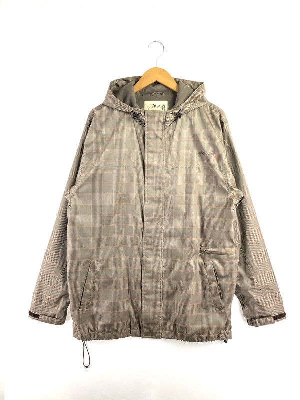【中古品】 OLD STUSSY GEAR オールド ステューシー ギア CHECK NYLON MOUNTAIN JACKET 紺タグ チェック NYLON マウンテン ジャケット 【142-260505-rt-26-tag】