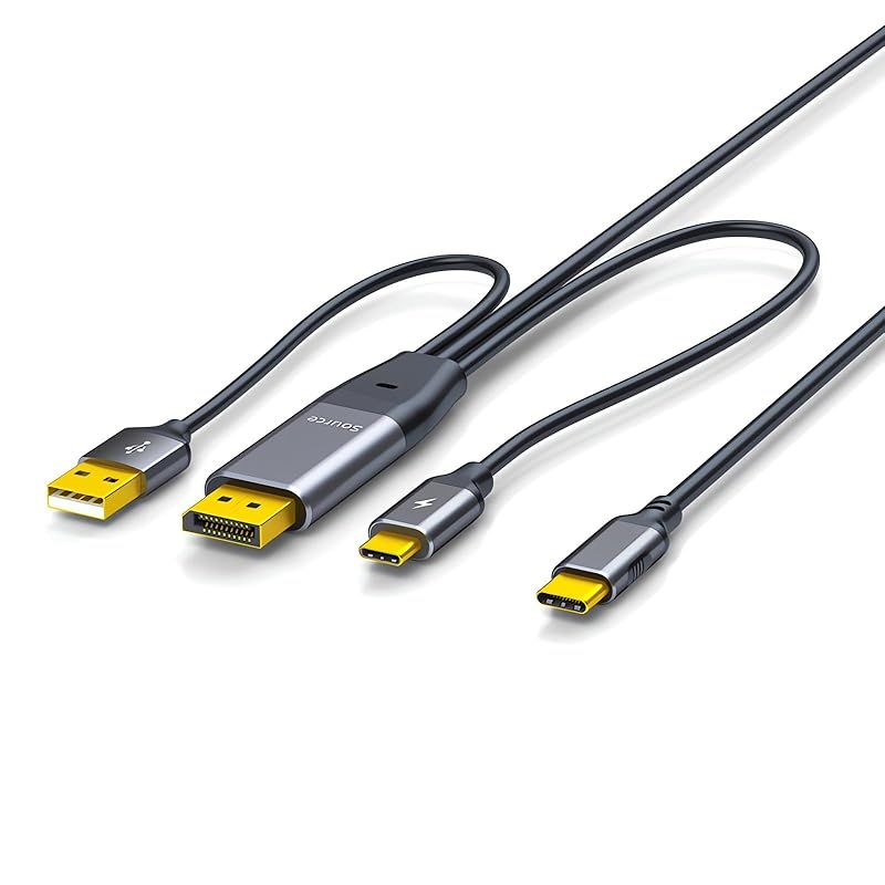 【新品】 DisplayPort to USB C 変換ケーブル 4K@60Hz 3M XinYaa USB-C給電 DisplayPort to Type-C モバイルモニター XREA-L Beam USB-A タッチ機能サポート Nrea-l Xre 1