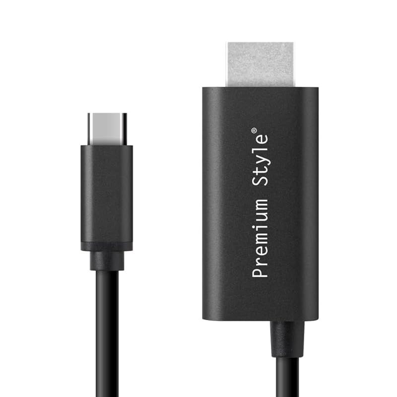 【新品】 Premium Style USB Type-Cコネクタ HDMIミラーリングケーブル ネット配信 対応 2m ブラック PG-SMTV2MBK 1