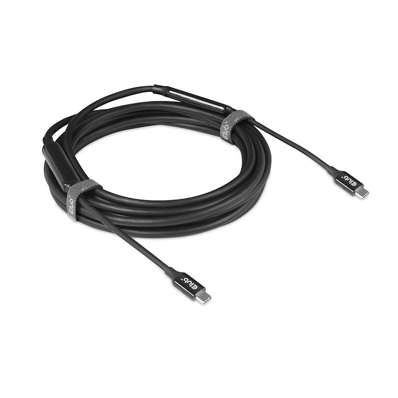 【新品】 Club 3D USB 3.2 Gen2 Type C to Type C アクティブ 双方向ケーブル 8K60Hz オス/オス 10Gbps 5 m (CAC-1535) 1