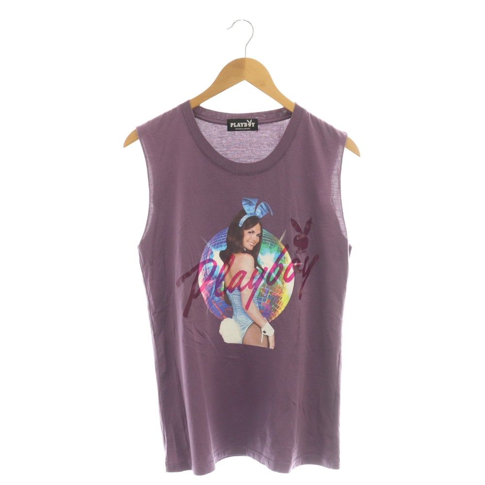 ヒステリックグラマー HYSTERIC GLAMOUR ×PLAYBOY プレイボーイ タンクトップ コットン F パープル /CX ■GY62