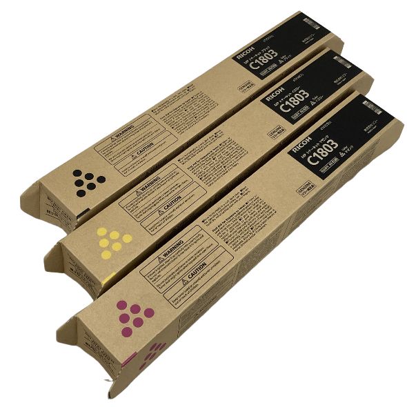 RICOH リコー 純正トナー 3色セット C1803 ブラック マゼンタ イエロー 未使用 M11202460
