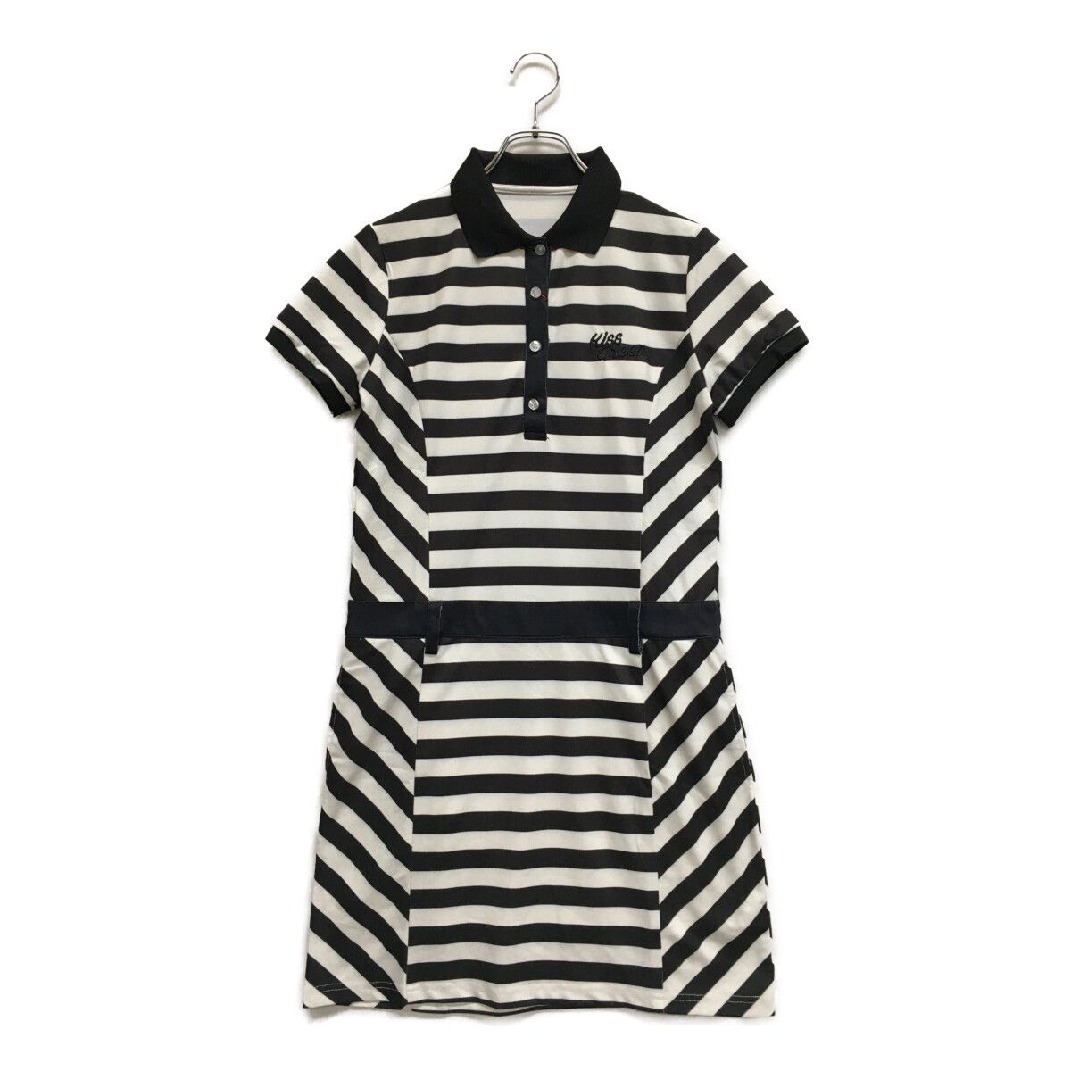 未使用品 レディース キスオンザグリーン KISS ON THE GREEN ワンピース 2(M) 黒×白 ボーダー 裏地付き 冷感 速乾