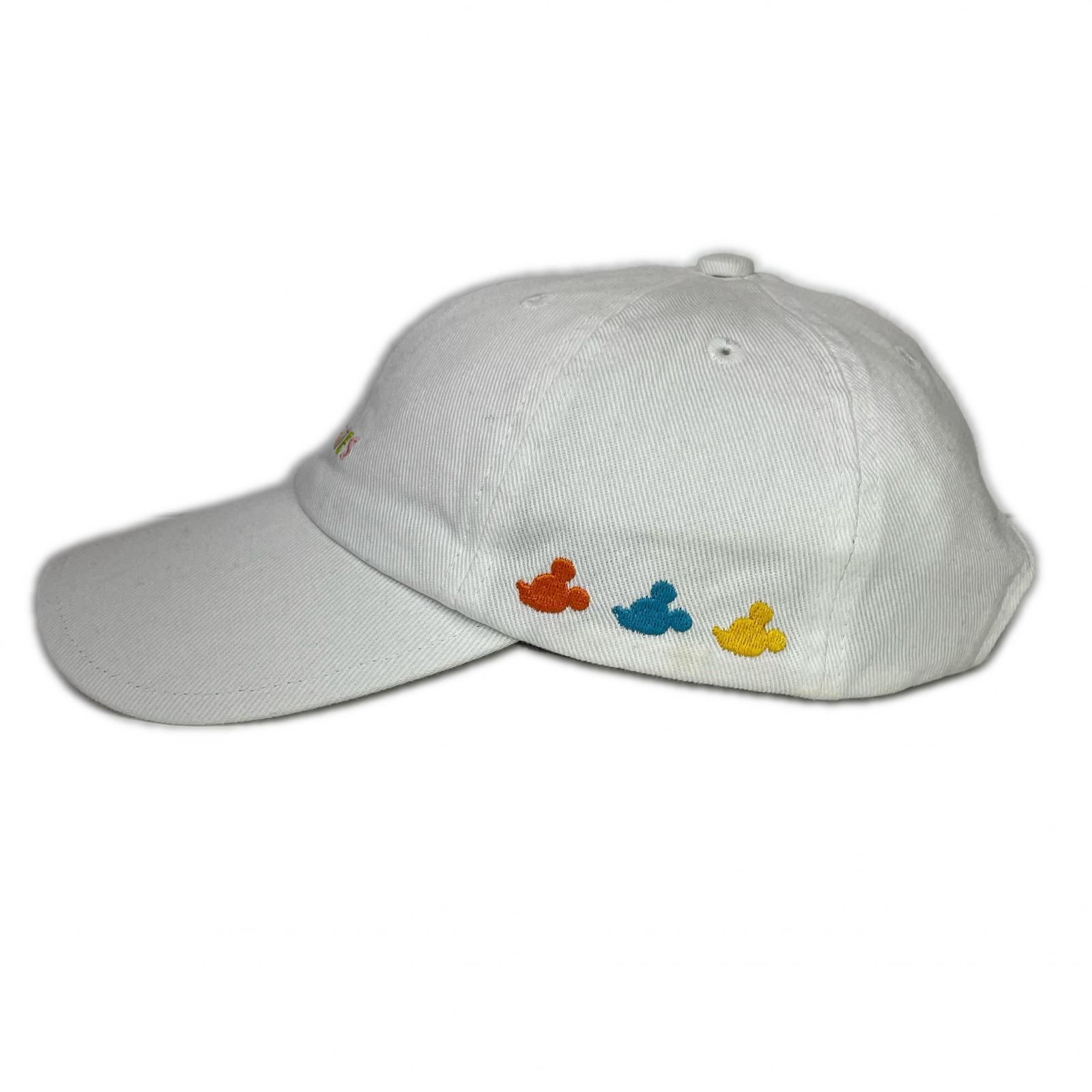 中古 パーリーゲイツ PEARLY GATES キャップ フリー 白 ディズニー100