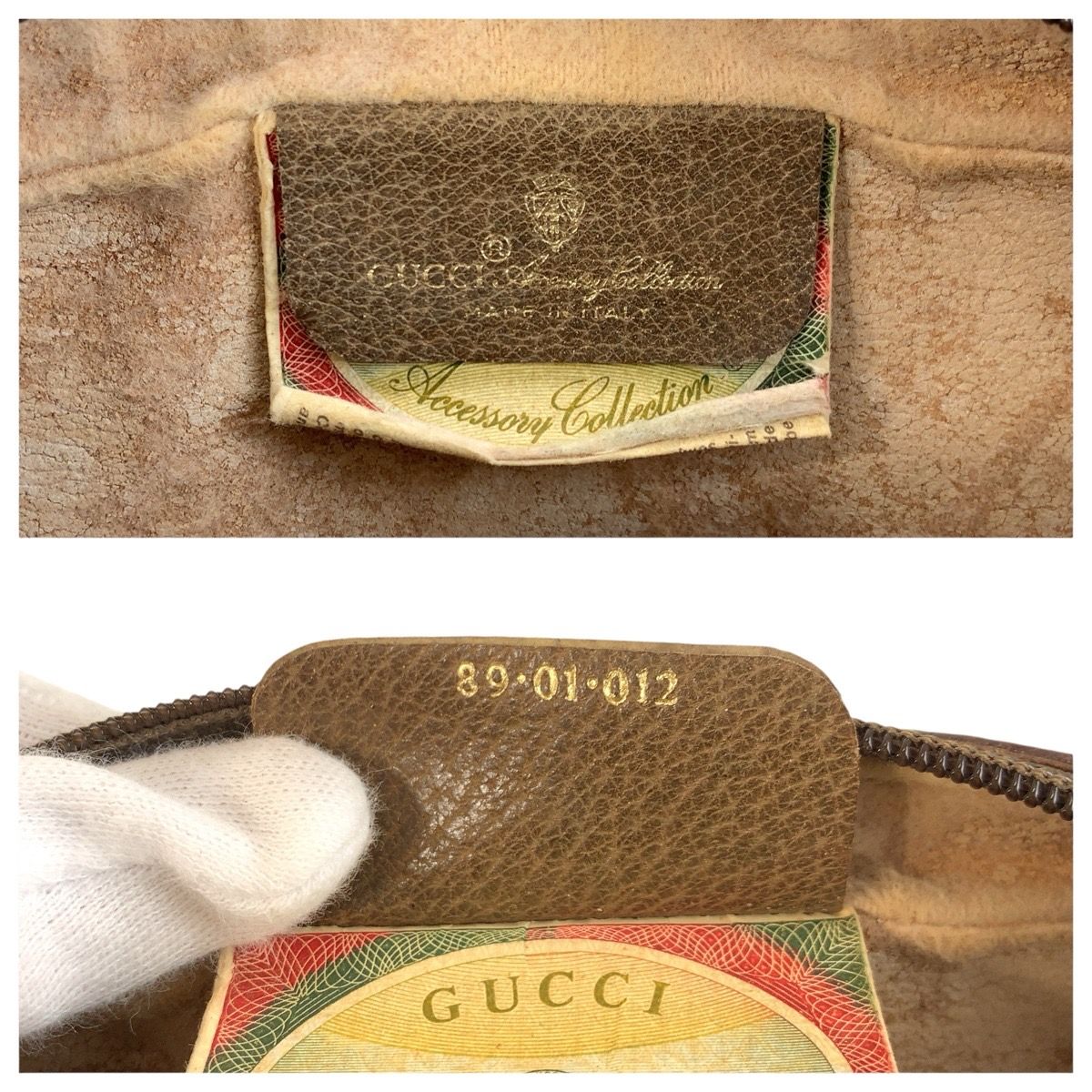 GUCCI シェリーライン GG クラッチバッグ ブラウン レザー ロゴ GUCCI グッチ シェリーライン ベージュ ブラウン GGスプリーム