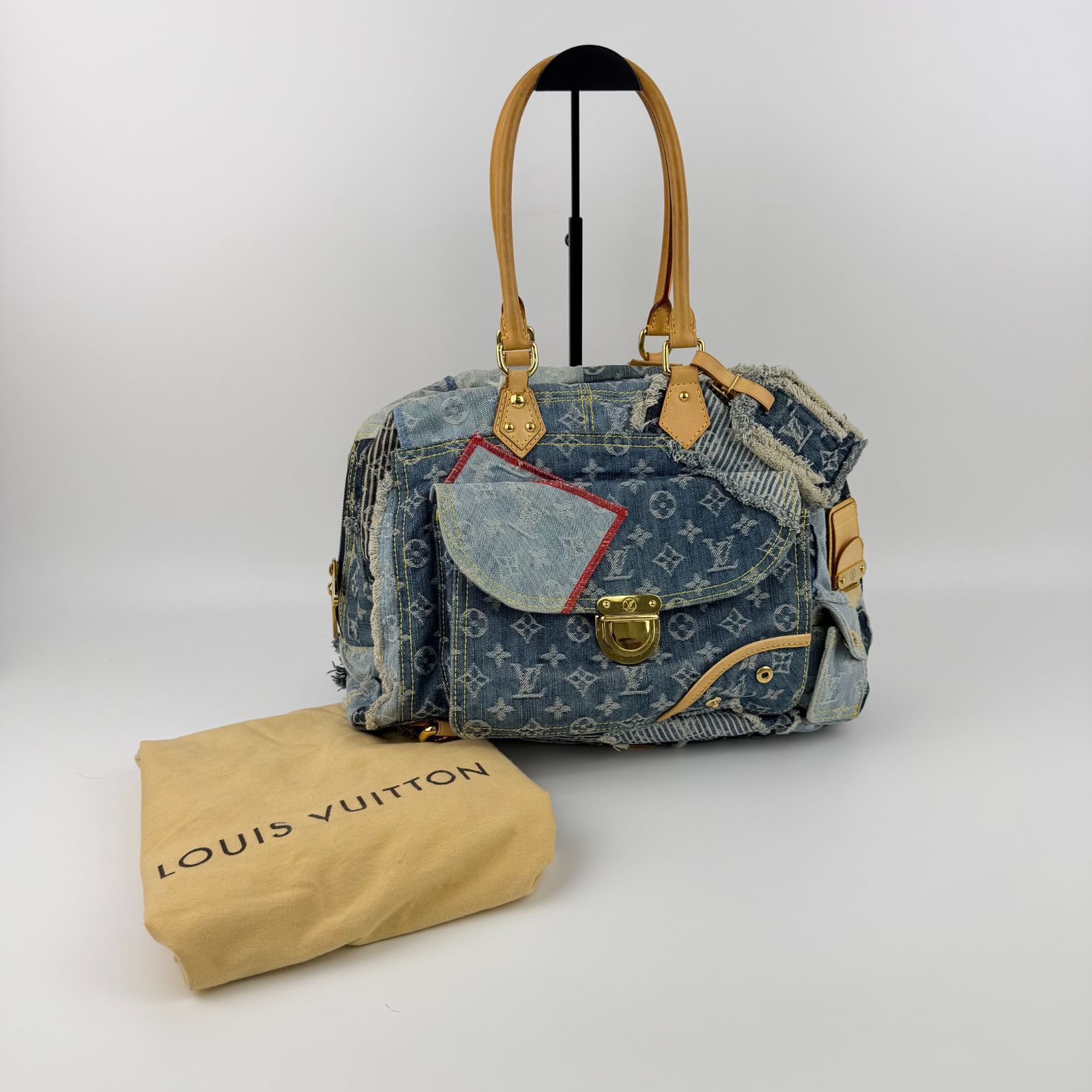 LOUIS VUITTON モノグラム バッグ ヴィンテージ 正規品 中古】LOUIS VUITTON ルイヴィトン モノグラム パッチワーク ボウリィ