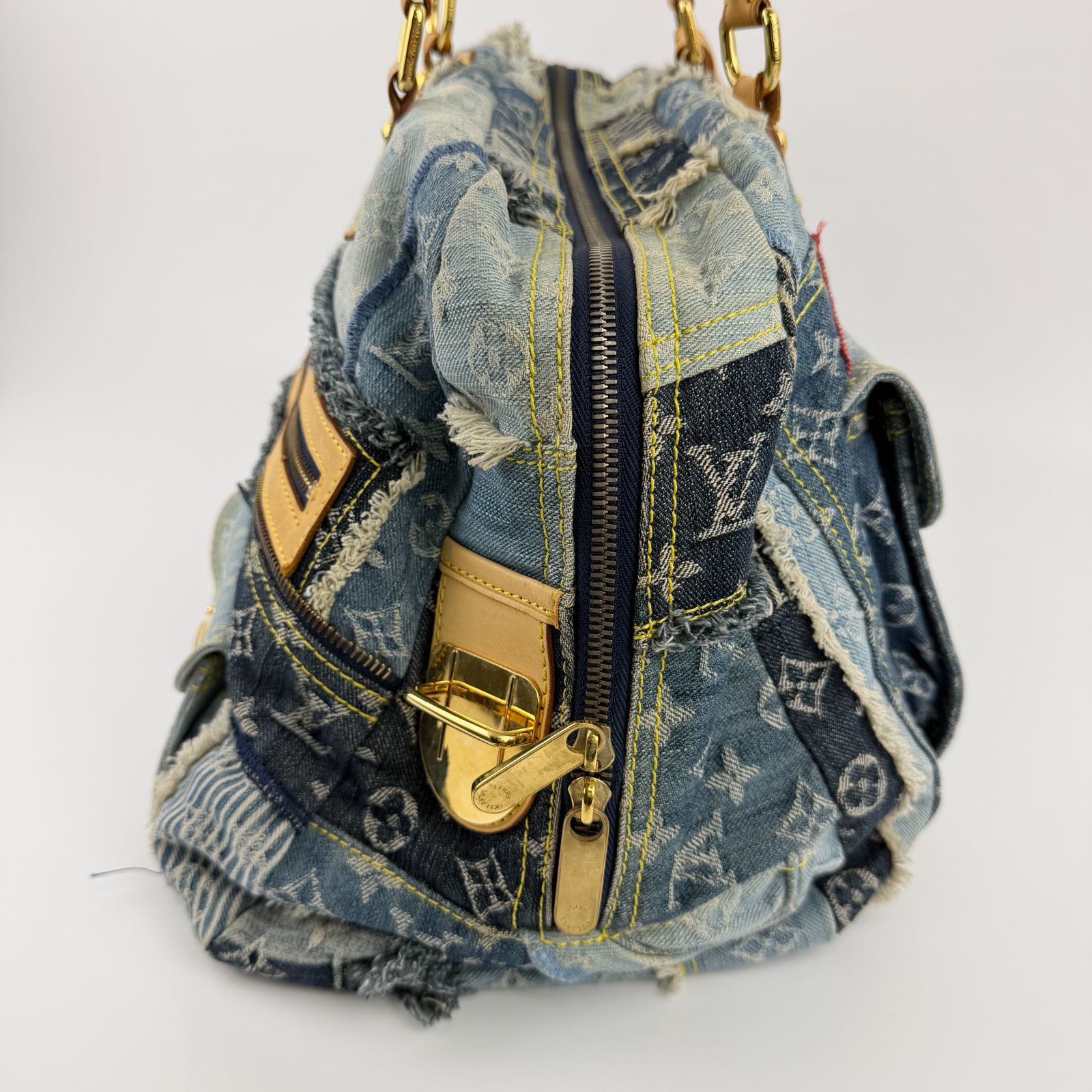 中古】LOUIS VUITTON ルイヴィトン モノグラム パッチワーク ボウリィ