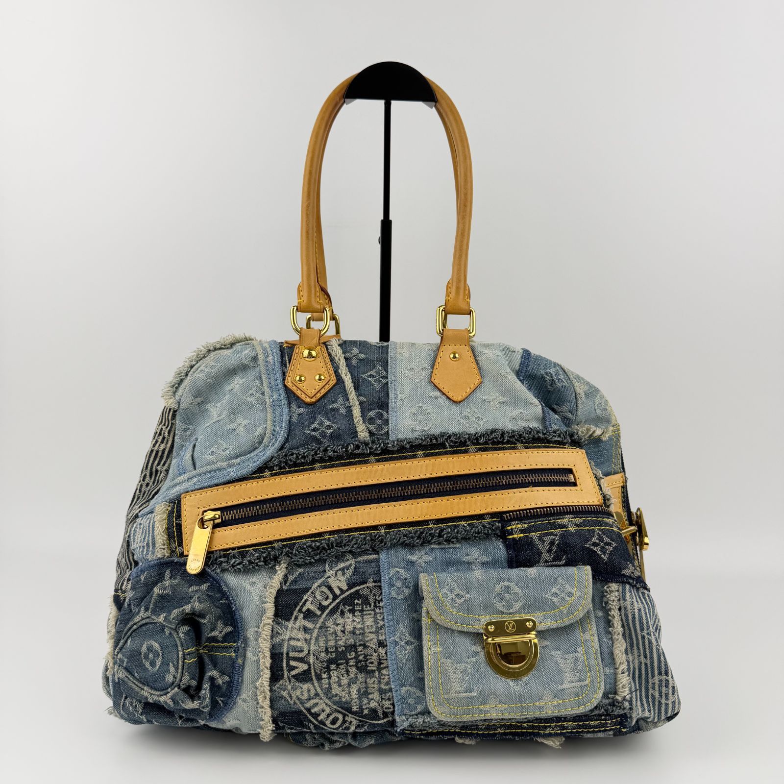 中古】LOUIS VUITTON ルイヴィトン モノグラム パッチワーク ボウリィ