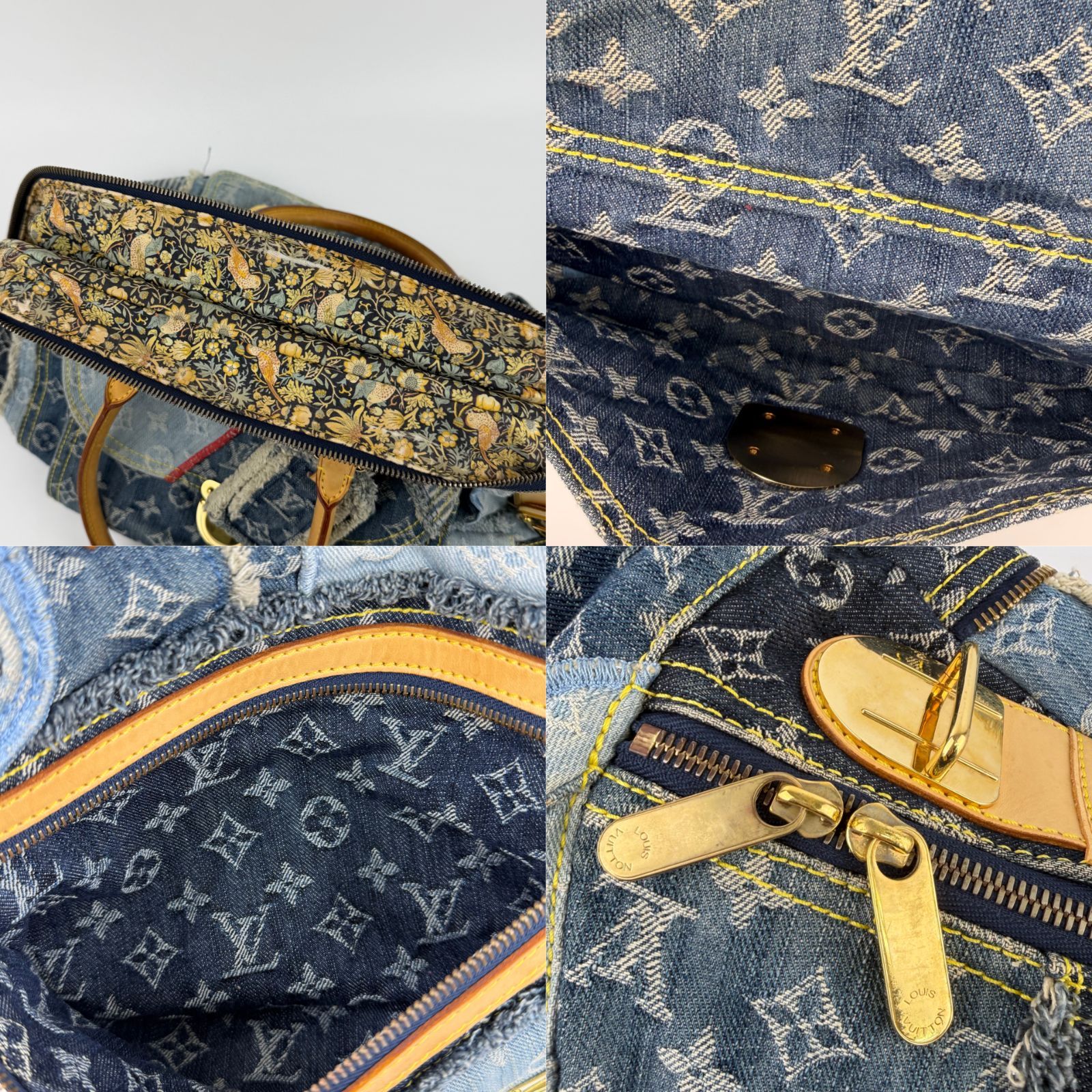 中古】LOUIS VUITTON ルイヴィトン モノグラム パッチワーク ボウリィ 