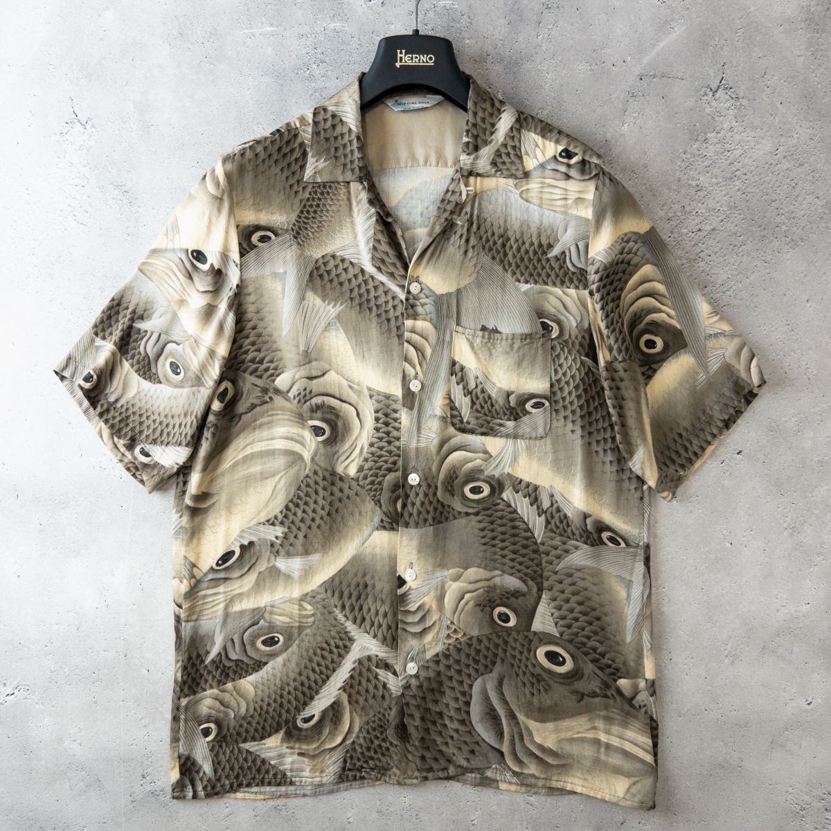 NIPOALOHA アロハシャツ 美品 NIPOALOHA ニポアロハ 半袖 レーヨン 