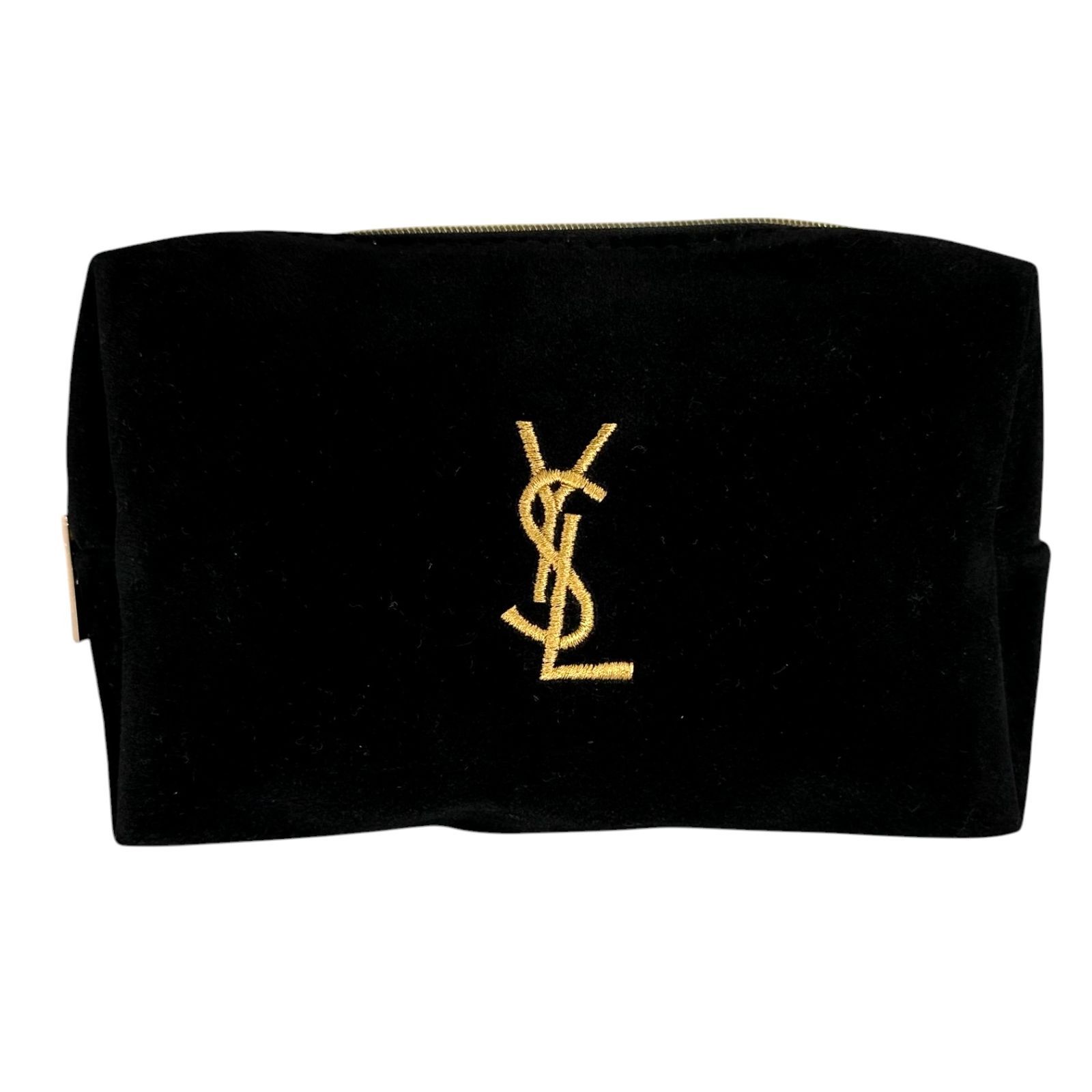 【SAINT LAURENT】サン ローラン メイクポーチ ノベルティー グッズ ブラック【中古】USED-SA【9304】