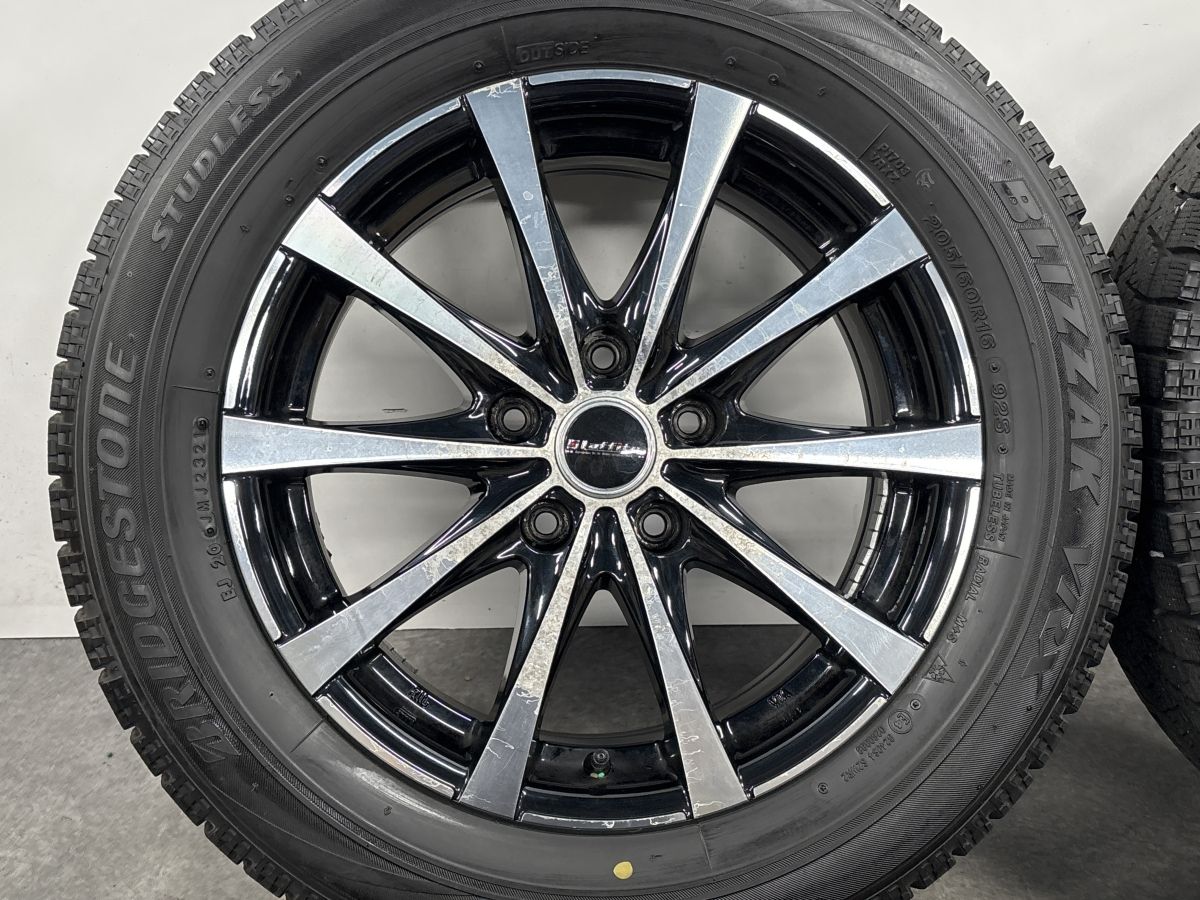 程度良好】Laffite 16in 6.5J +38 PCD114.3 ブリザックVRX 205/60R16 程度良好】Laffite 16in 6.5J +38 PCD114.3 ブリザックVRX 205/60R16