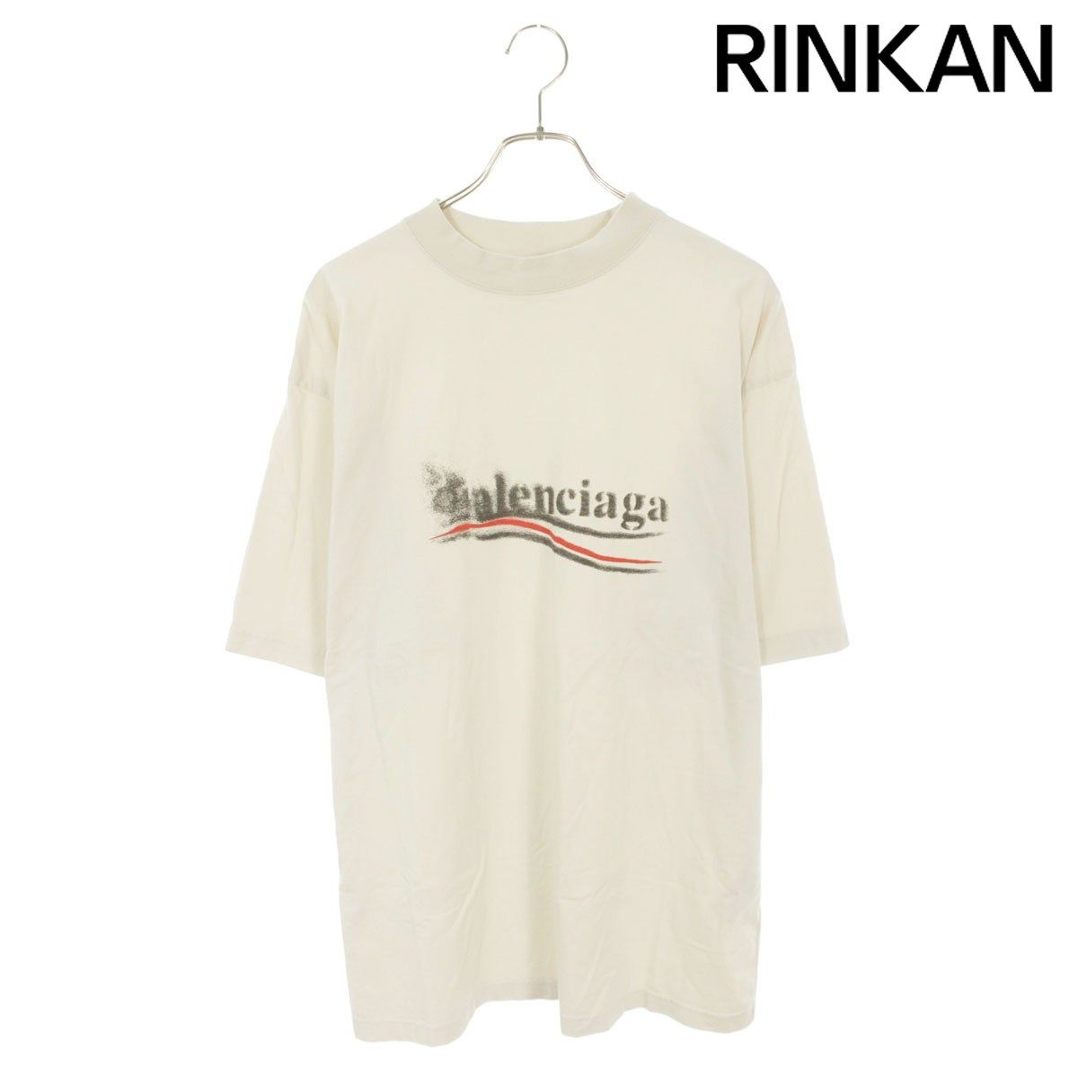 バレンシアガ 764235 TQVI5 スプレーロゴプリントTシャツ メンズ S