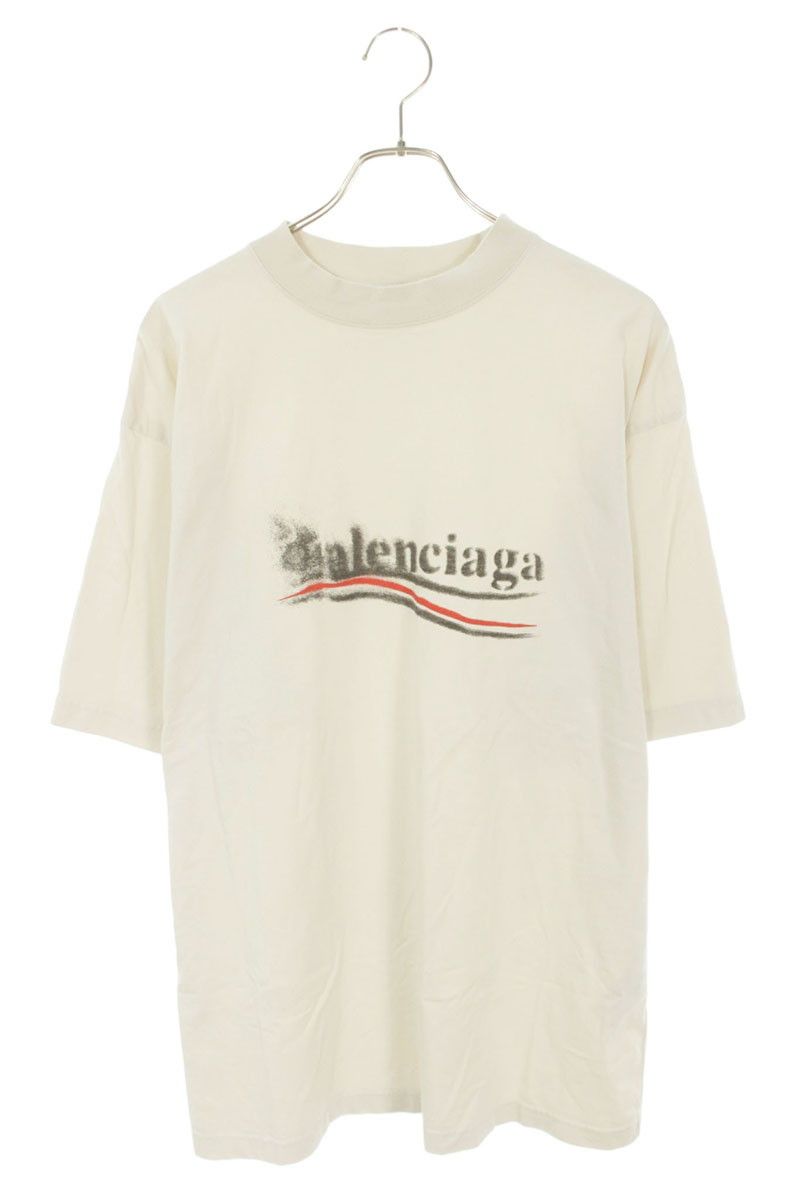 バレンシアガ 764235 TQVI5 スプレーロゴプリントTシャツ メンズ S