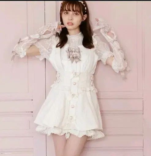 リズリサ ツイード サスペンダー スカート