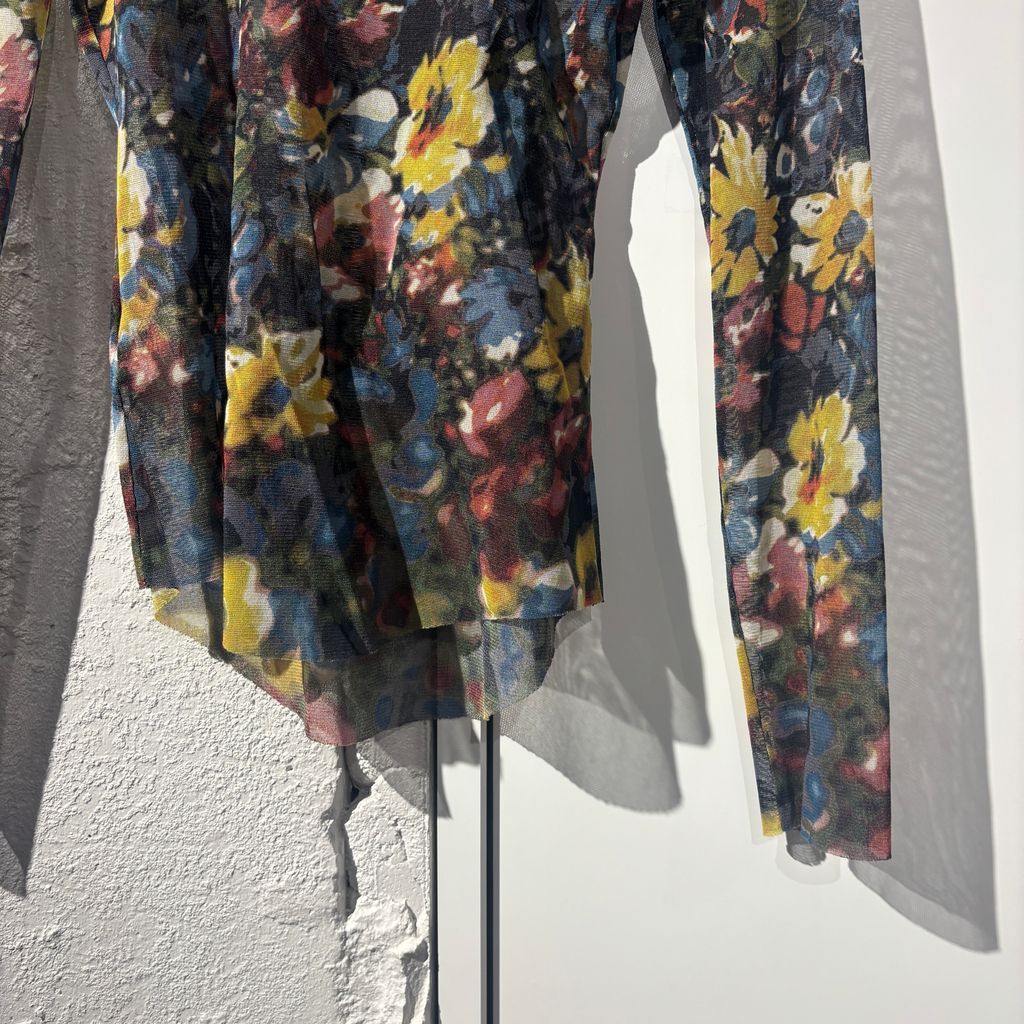【ジャンポールゴルチェ】40 パワーネット 半袖 花柄カットソー Jean Paul Gaultier FEMME ジャンポールゴルチエフェム Floral Printed