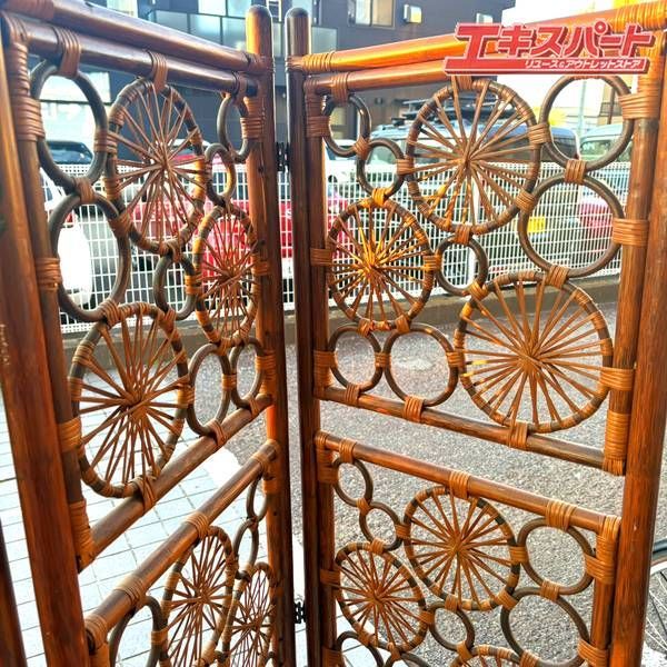 4連パーテーション ヴィンテージ アンティーク ラタン 湘南台店 - メルカリ