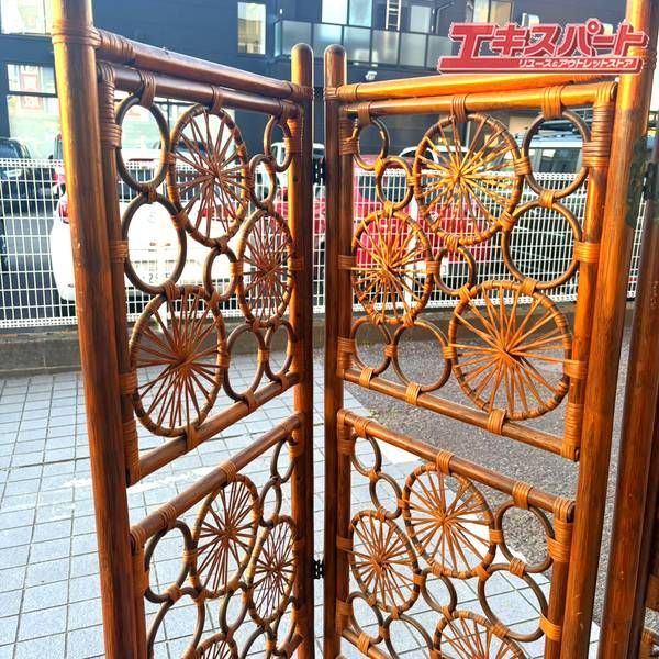 4連パーテーション ヴィンテージ アンティーク ラタン 湘南台店 - メルカリ