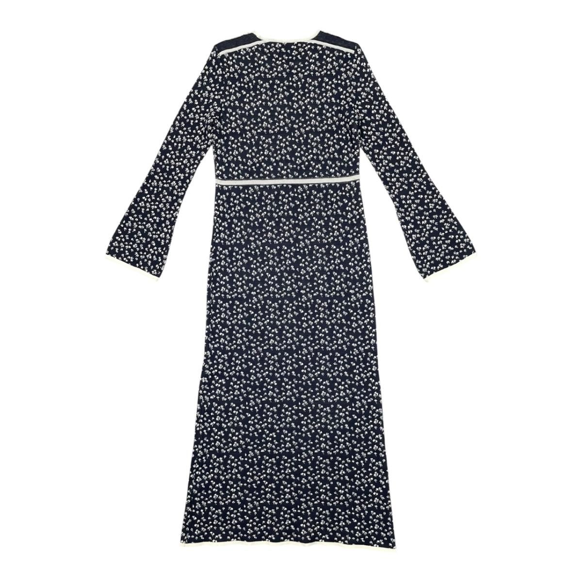 ☆マメクロゴウチ ニットワンピース ジャガードドレス MM21FW-KN043 1 