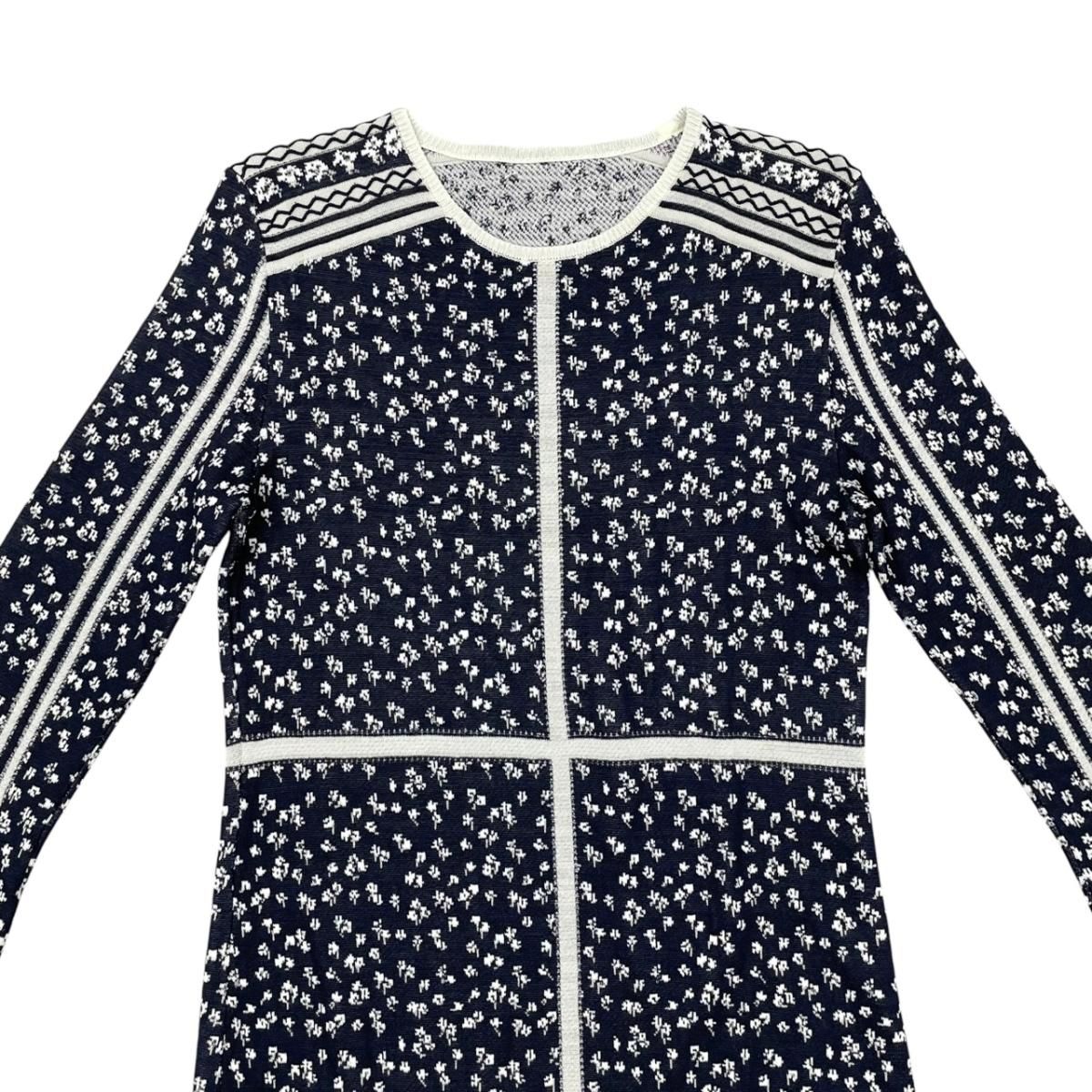 ☆マメクロゴウチ ニットワンピース ジャガードドレス MM21FW-KN043 1 