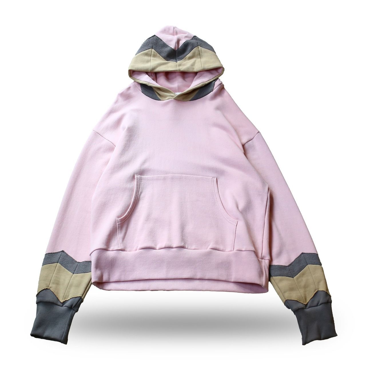 KEITA MARUYAMA】BLOCK PATCHWORK SWEAT HOODIE / ケイタ マルヤマ 