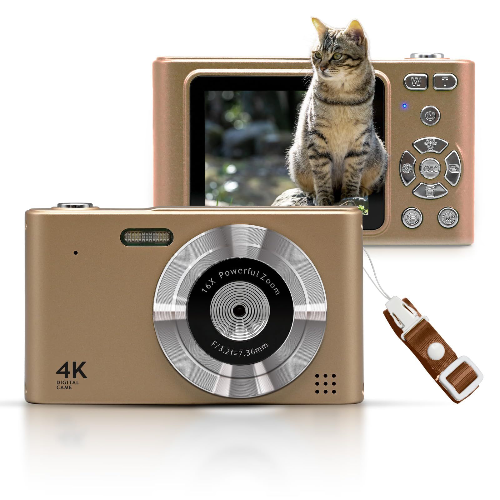 デジタルカメラ 4K 4800万画素 デジカメ 16倍ズーム 手ぶれ補正 2.4