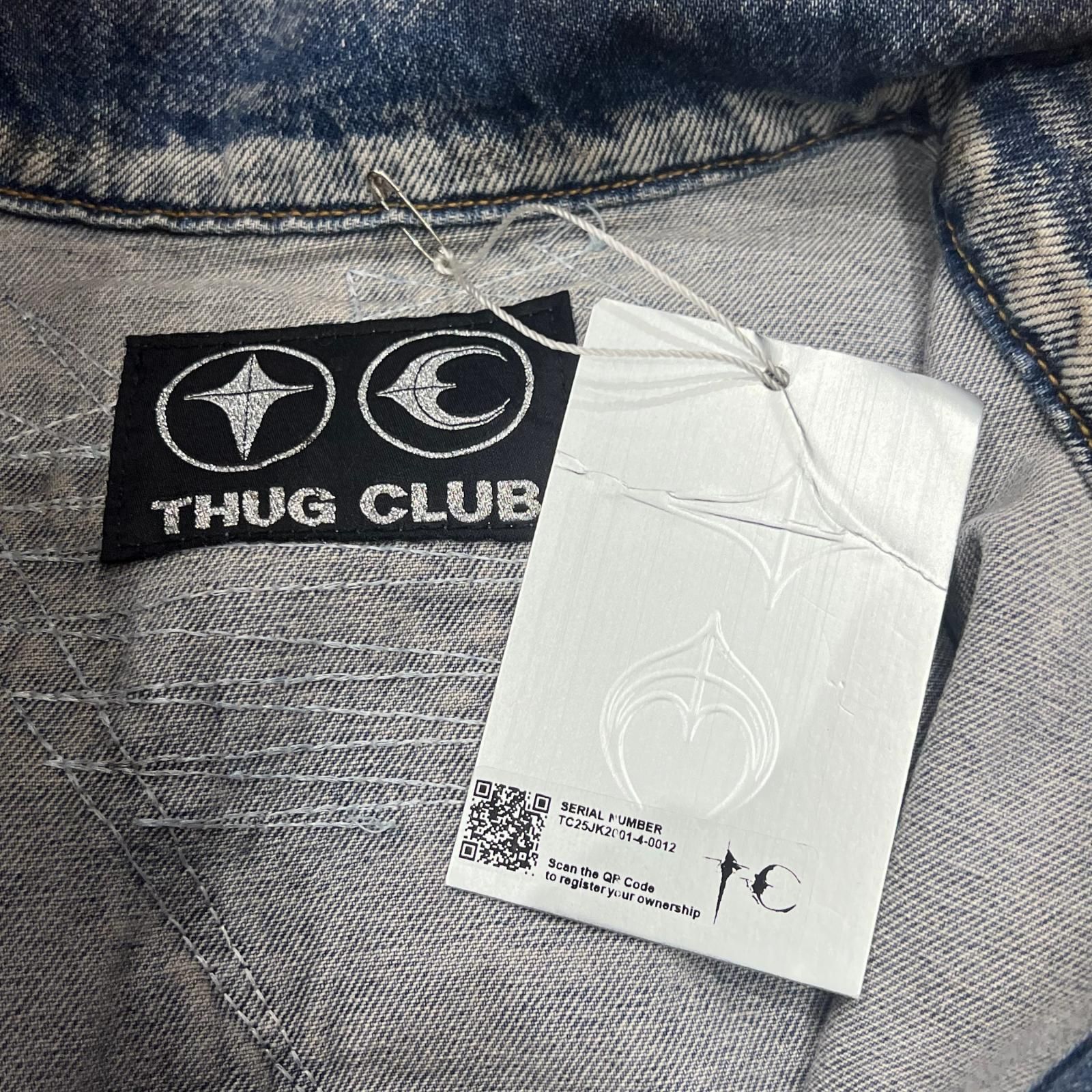 参考上代138600円 THUG CLUB 25AW ハードウォッシュド ダメージ デニム 