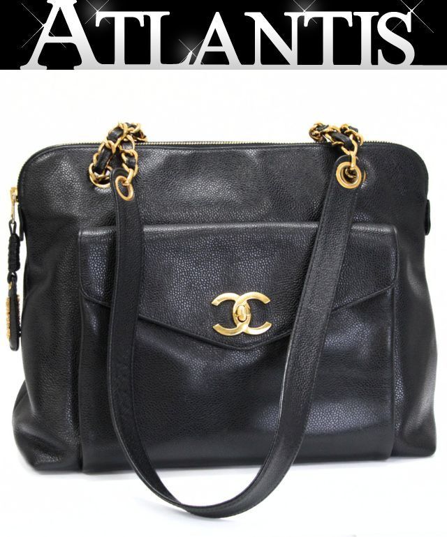 シャネル CHANEL ヴィンテージココマーク ショルダーバッグ キャビア