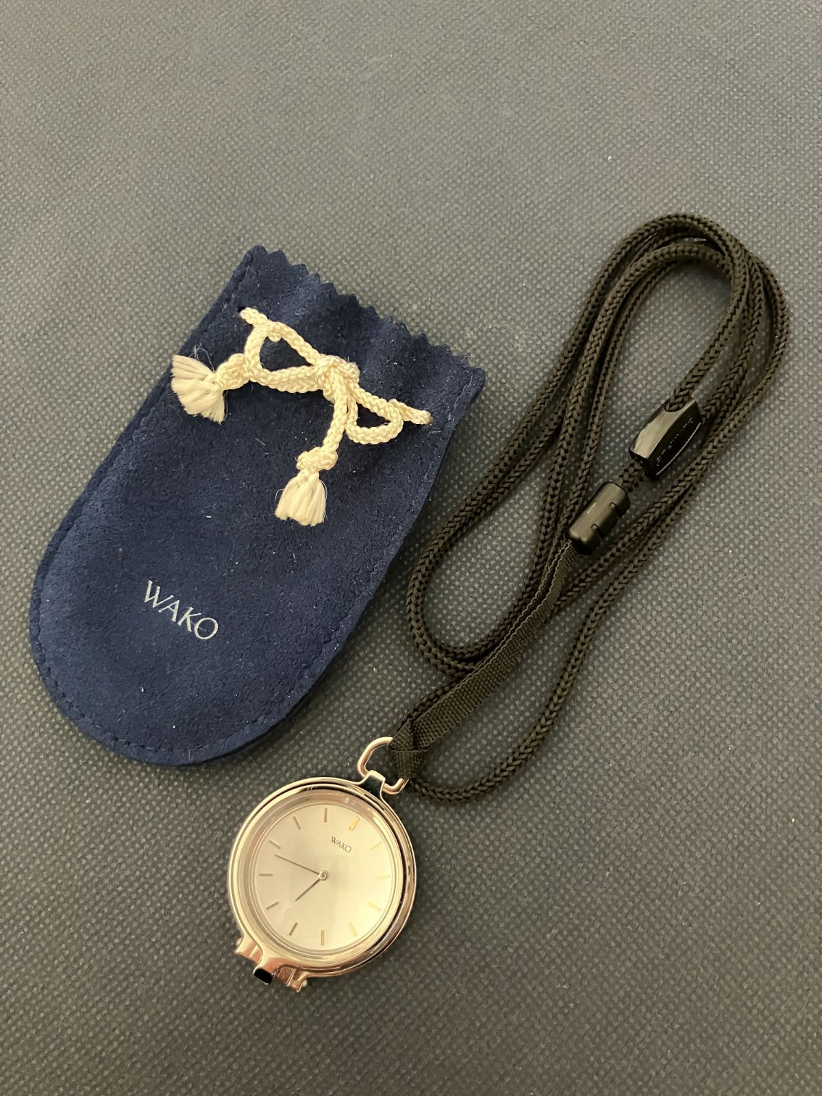 WAKO 銀製 925 ルーペ ペンダント 銀座 和光 WAKO】ルーペ付 ペンダントウォッチ 懐中時計 動作未確認