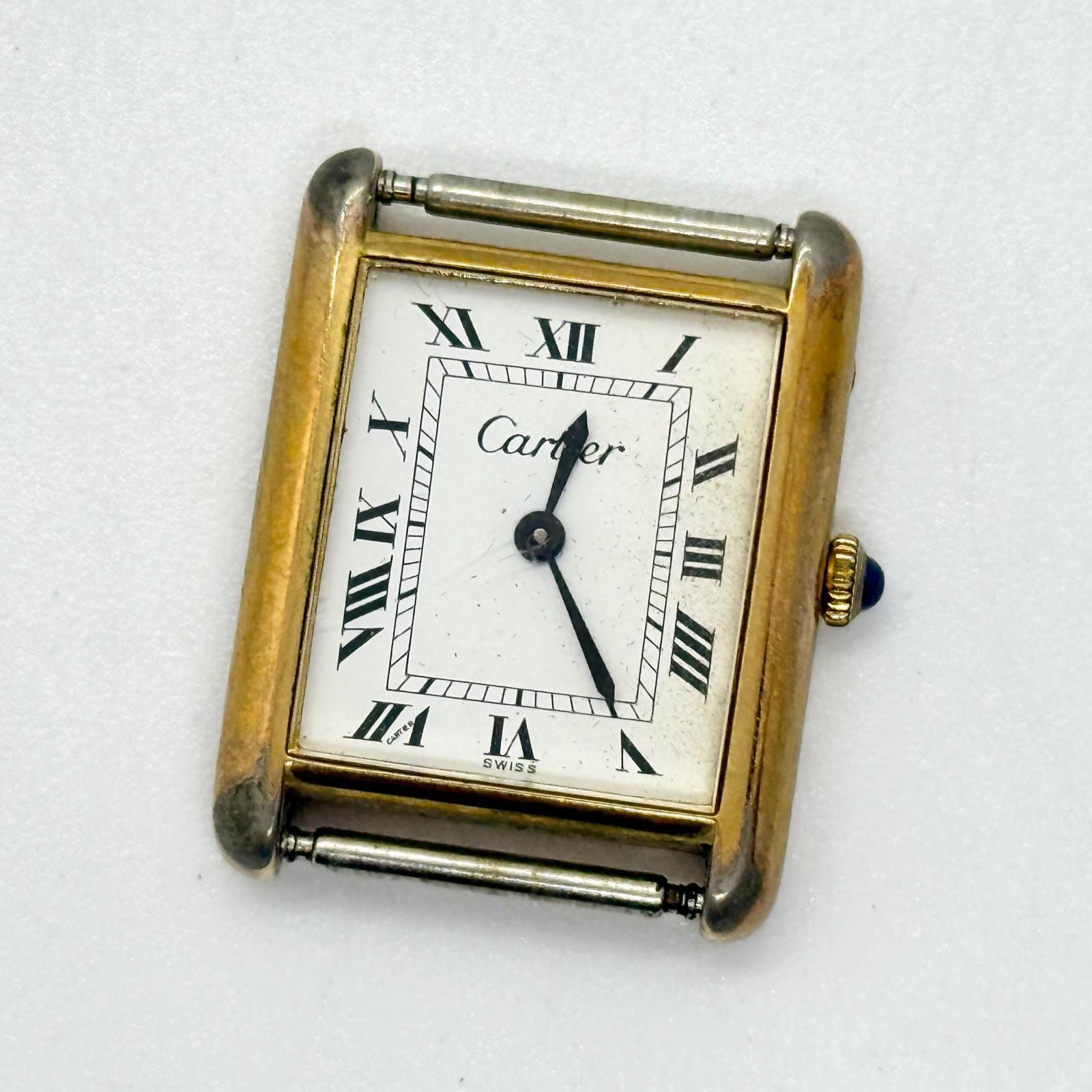 CARTIER カルティエ マストタンク プレLM ホワイト 手巻き レディース ゴールド ヴィンテージ 腕時計 稼働品