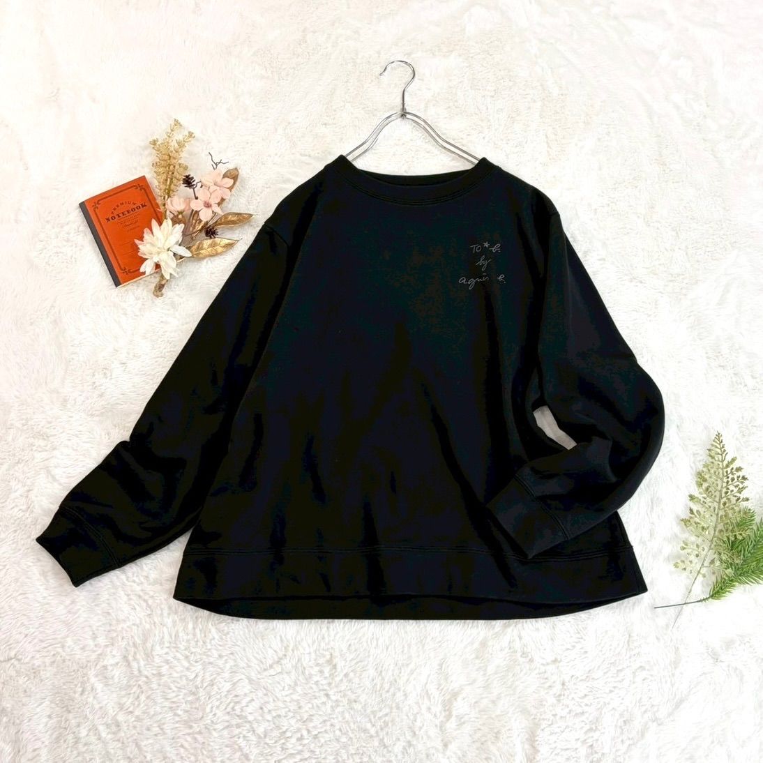 To b. by agnes b. トゥービー バイ アニエスベー スウェット トレーナー ロゴ刺繍 ブラック 黒 レディース 6193WU88 4,050円