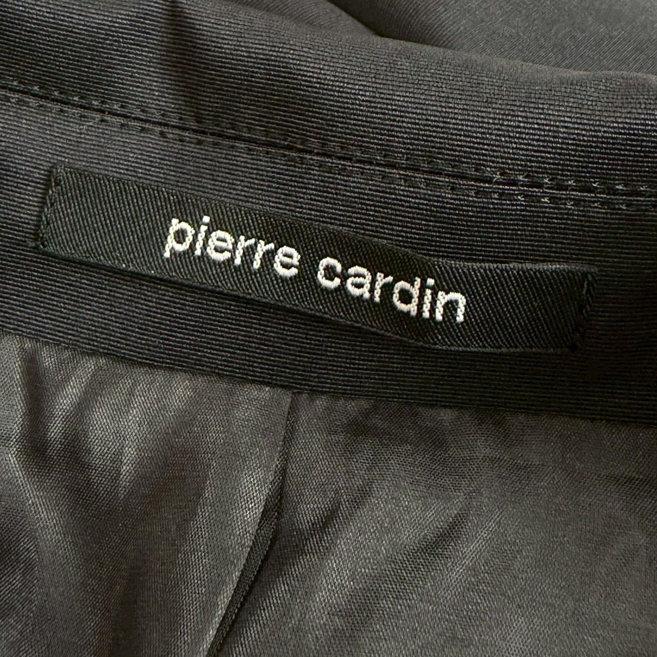 日本製 pierre cardin ピエールカルダン 長袖 デザイン ワンピース ロング ジップアップ ブラック 40