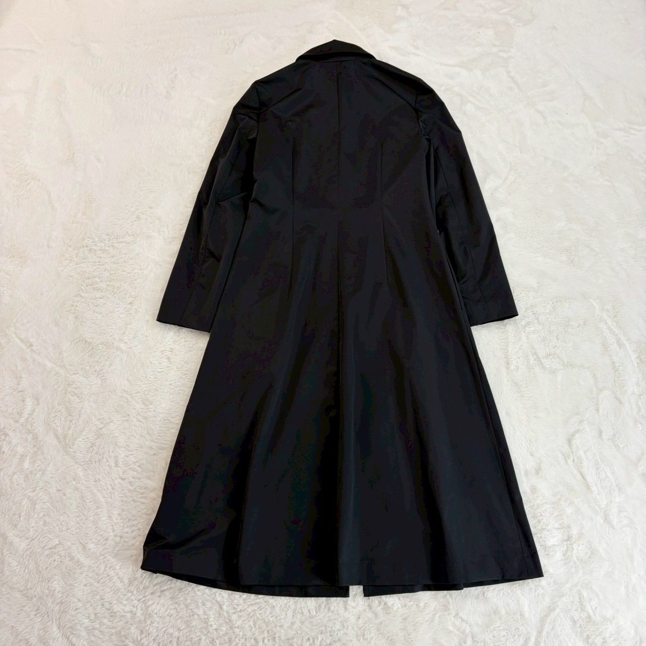 日本製 pierre cardin ピエールカルダン 長袖 デザイン ワンピース ロング ジップアップ ブラック 40