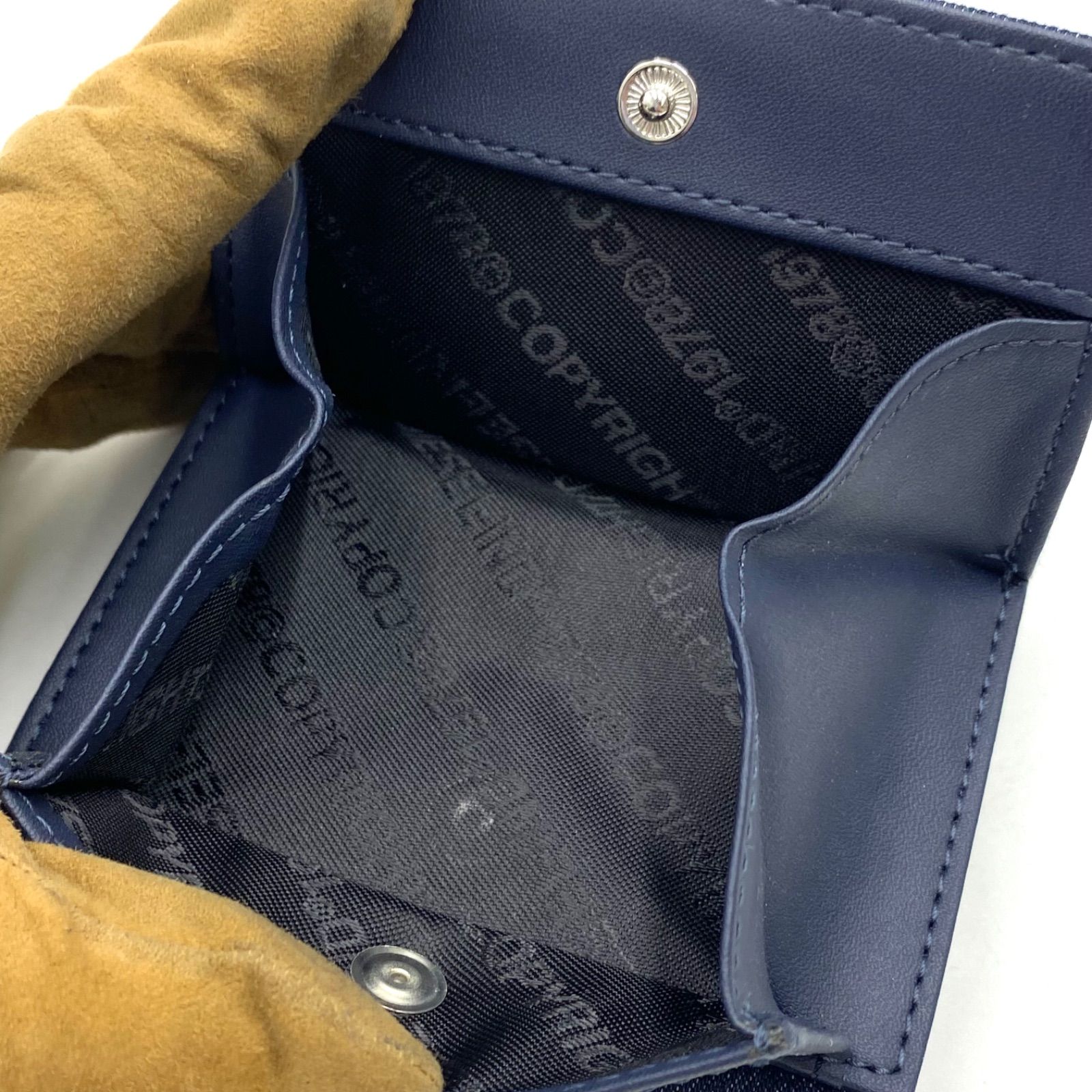 美品 DIESEL ディーゼル 三つ折り 財布 ウォレット デニム ロゴ