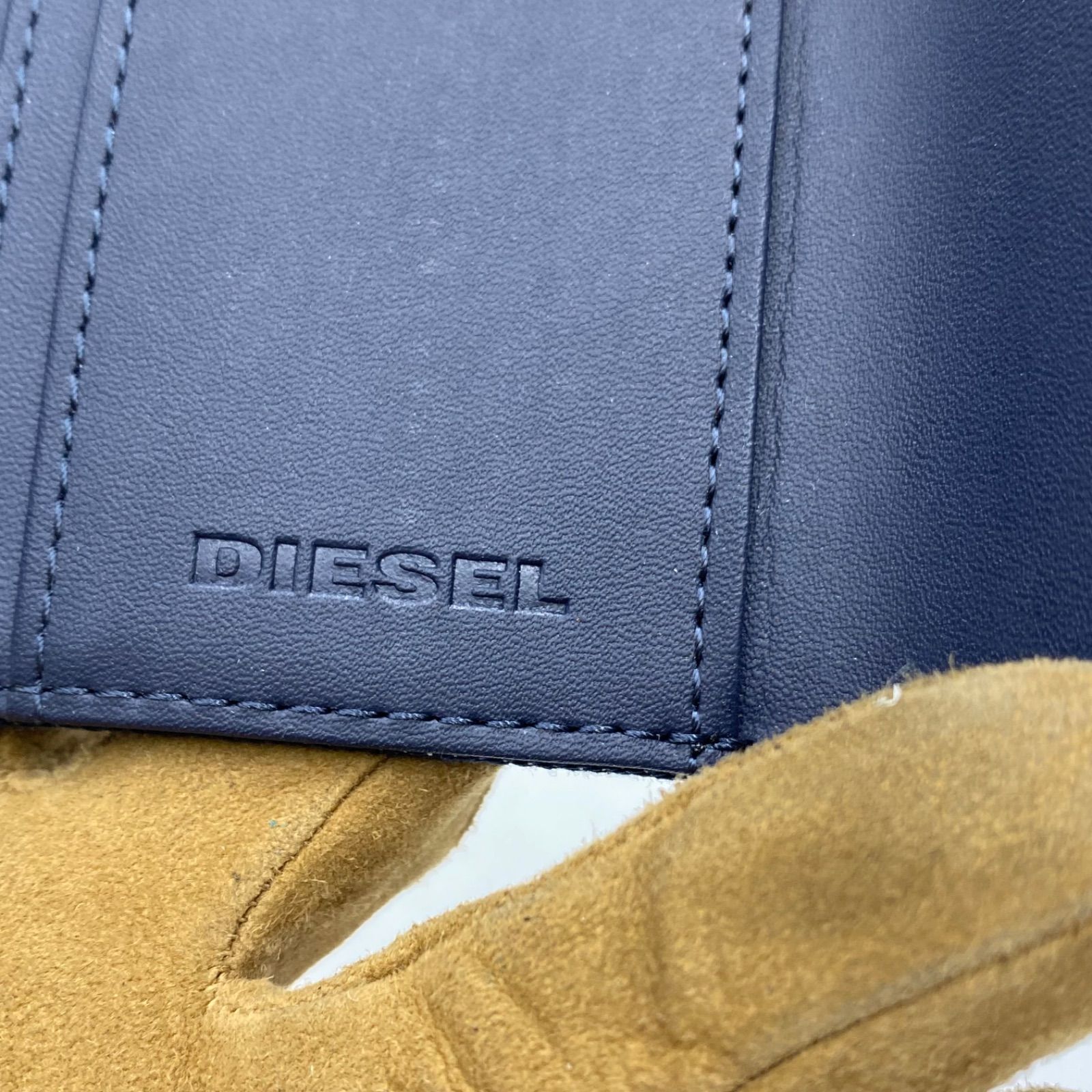 美品 DIESEL ディーゼル 三つ折り 財布 ウォレット デニム ロゴ