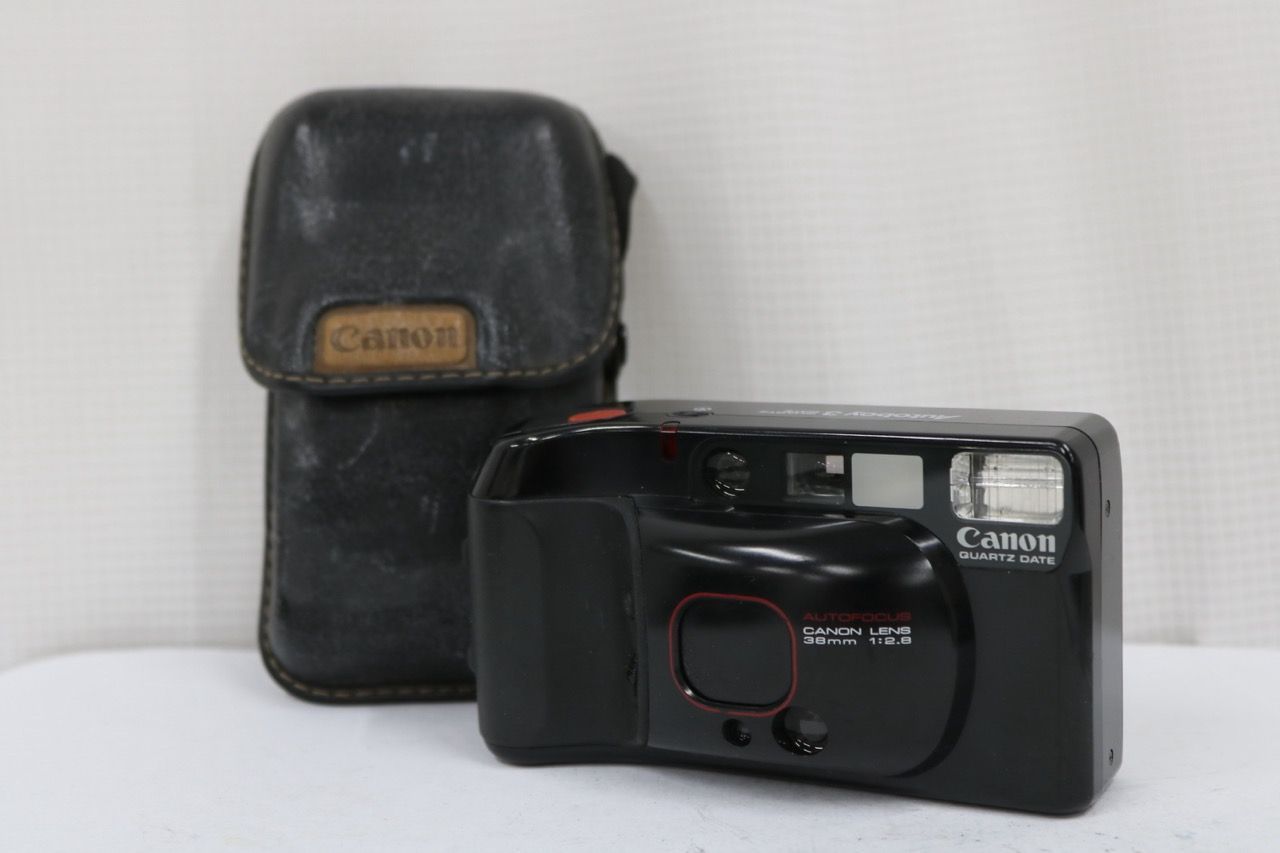 【返品保証】 キャノン Canon Autoboy 3 QUARTZ DATE 38mm F2.8 ケース付き コンパクトカメラ e10524