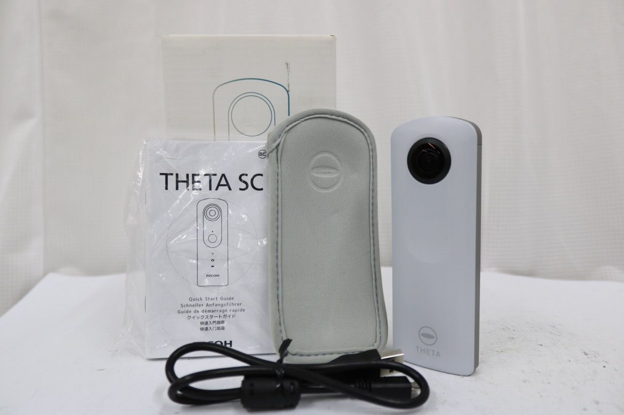 【返品保証】 【元箱付き】リコー Ricoh THETA SC ホワイト 360度カメラ e10506